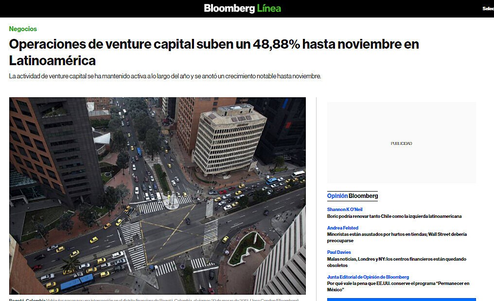 Operaciones de venture capital suben un 48,88% hasta noviembre en Latinoamrica